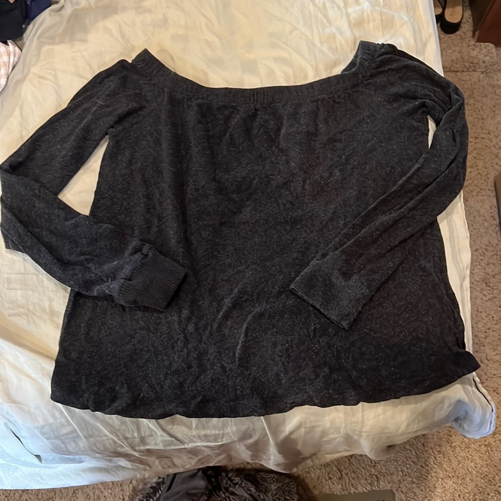 Enza Costa Off the shoulder Cashmere & Cotton shirt